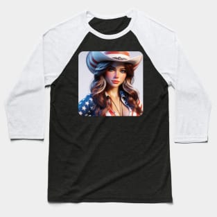 American Cowboys and Cowgirls #4 Baseball T-Shirt